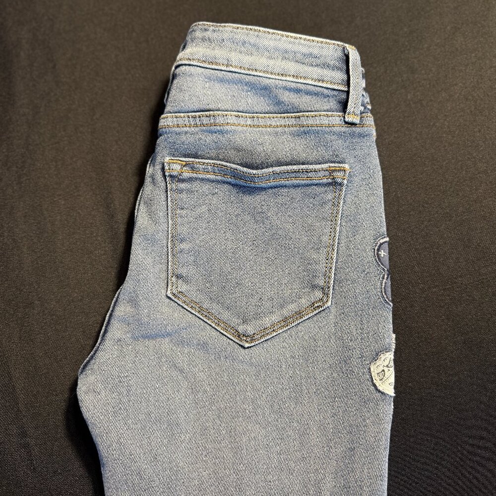 NWOT Free People x Driftwood Farrah Embroidered Flare Jeans Sz 24 - Picture 8 of 16
